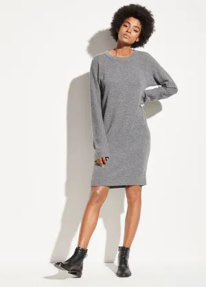 Raglan Crew Dress in Dark Grey