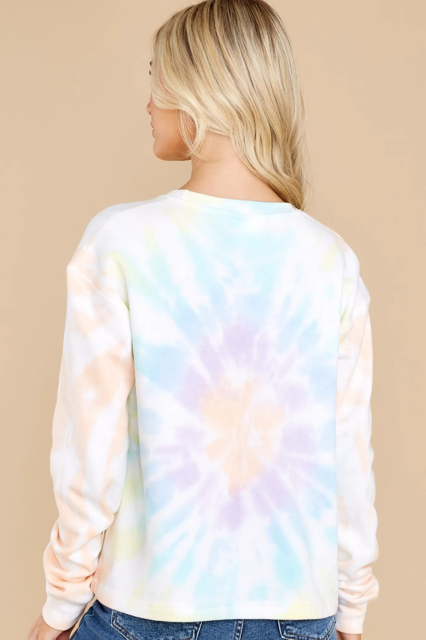 Ray Of Sunshine Coral Gem Tie Dye Pullover