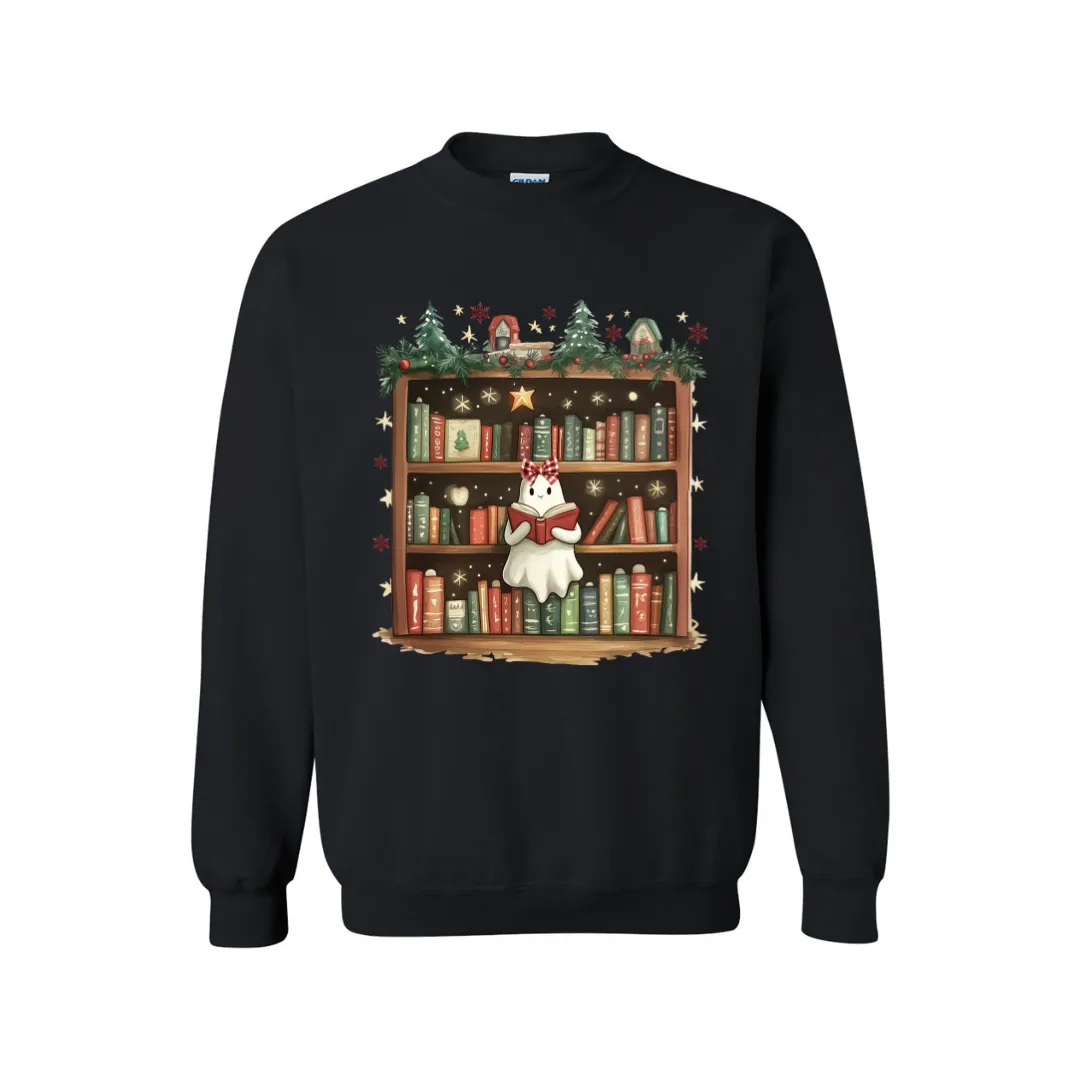 Ready to Ship Holiday Ghostie Bookworm~ Adult Unisex