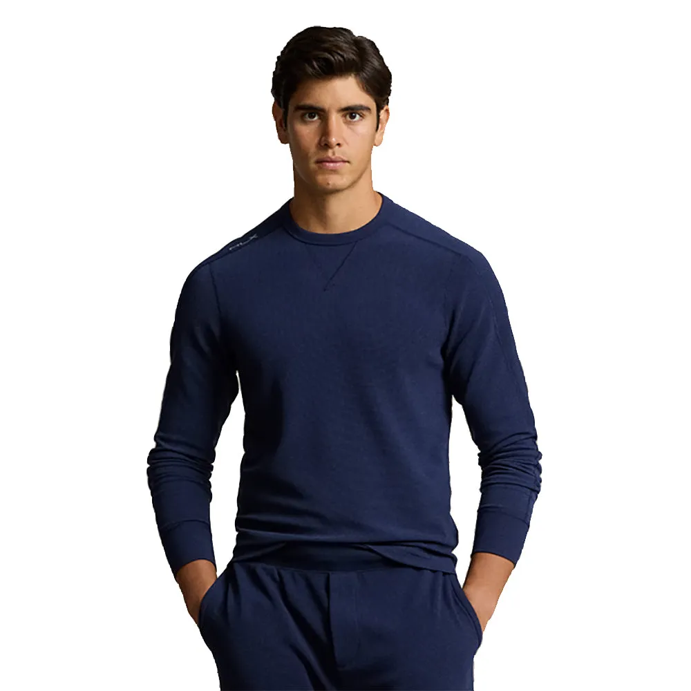 RLX Polo Golf Tech Waffle Refined Navy Mens Pullover