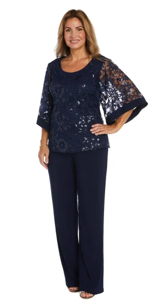 RM Richards 2769 - Navy - Sequin Tunic and Pant Set