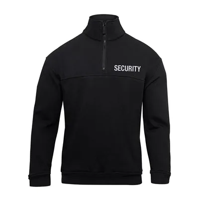 Security Quarter Zip Job Shirt | Black