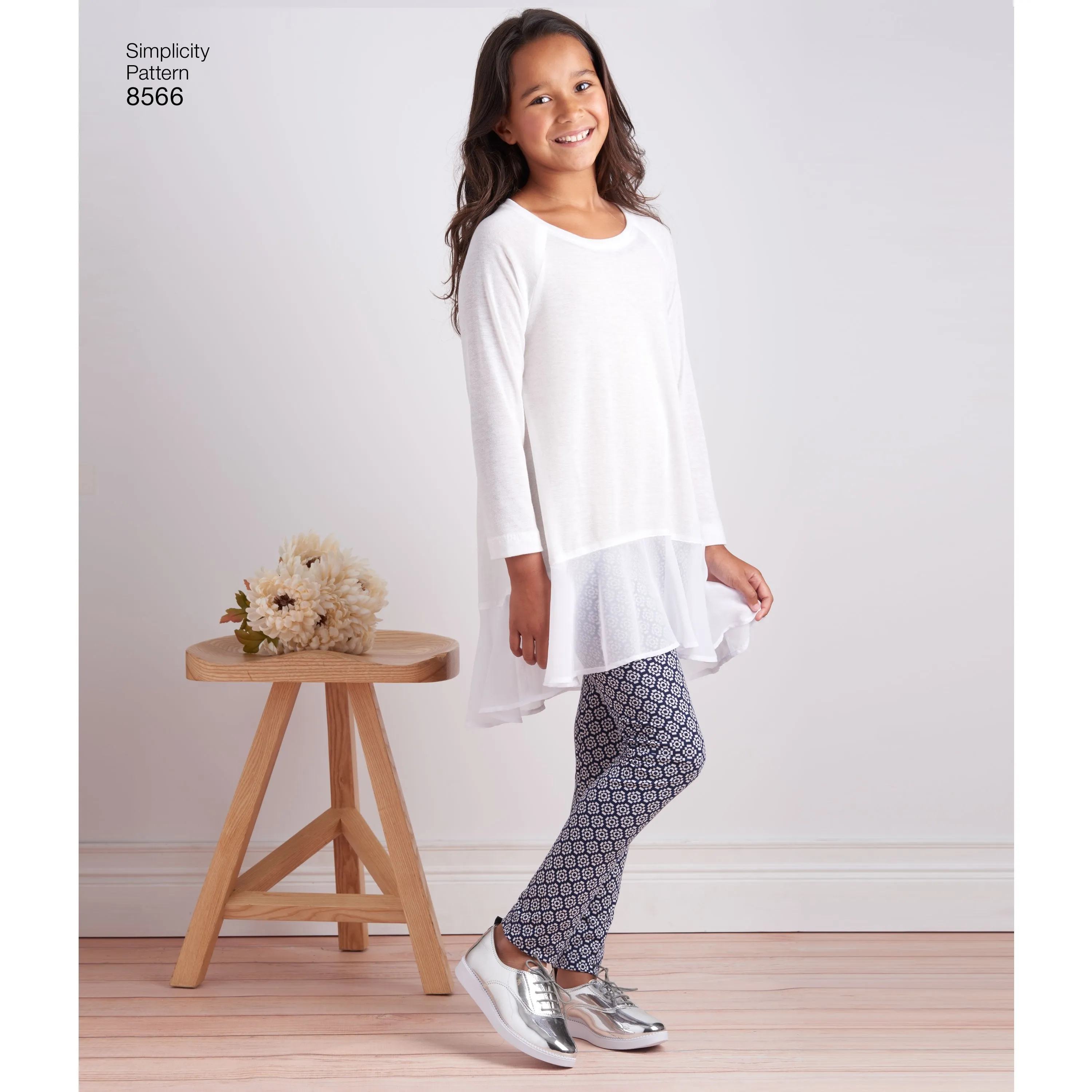 Simplicity Pattern 8566 childs girls tunics leggings