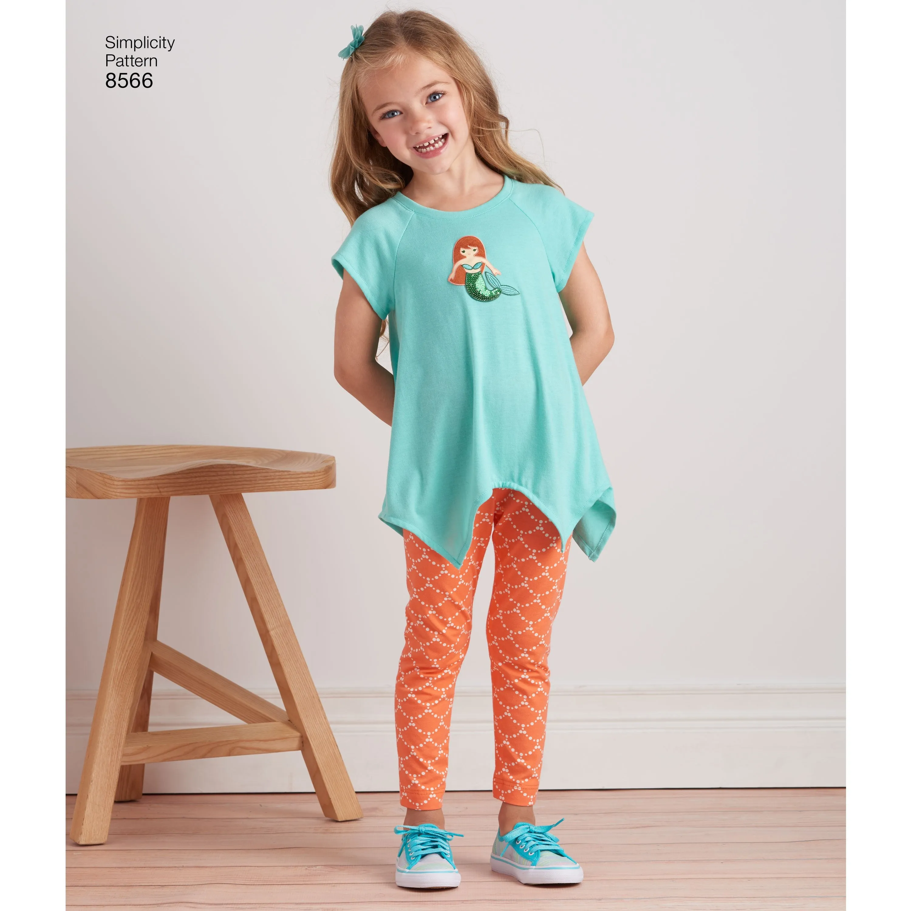 Simplicity Pattern 8566 childs girls tunics leggings