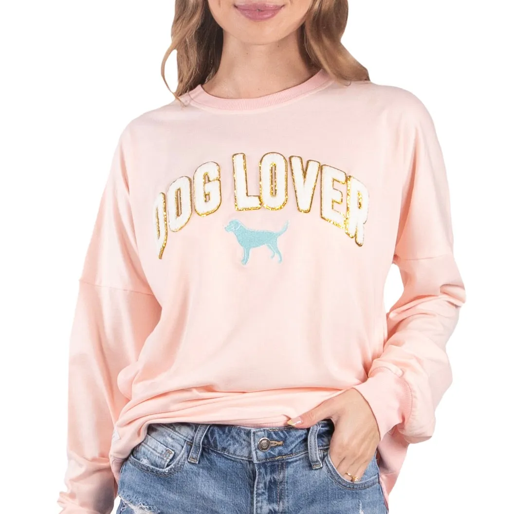 Simply Southern - Sparkle Letter Pullover, DOG LOVER