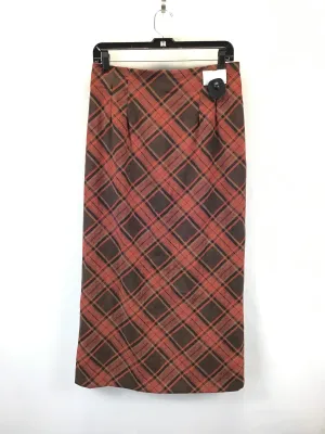 Skirt Midi By Briggs In Plaid Pattern, Size: 10