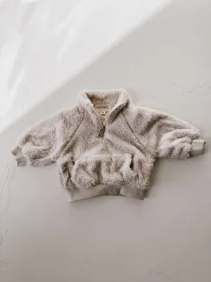 Smoke | 1/4 Zip Teddy Pull Over