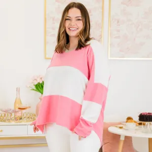 Smooth Days Ahead Pullover, Pink