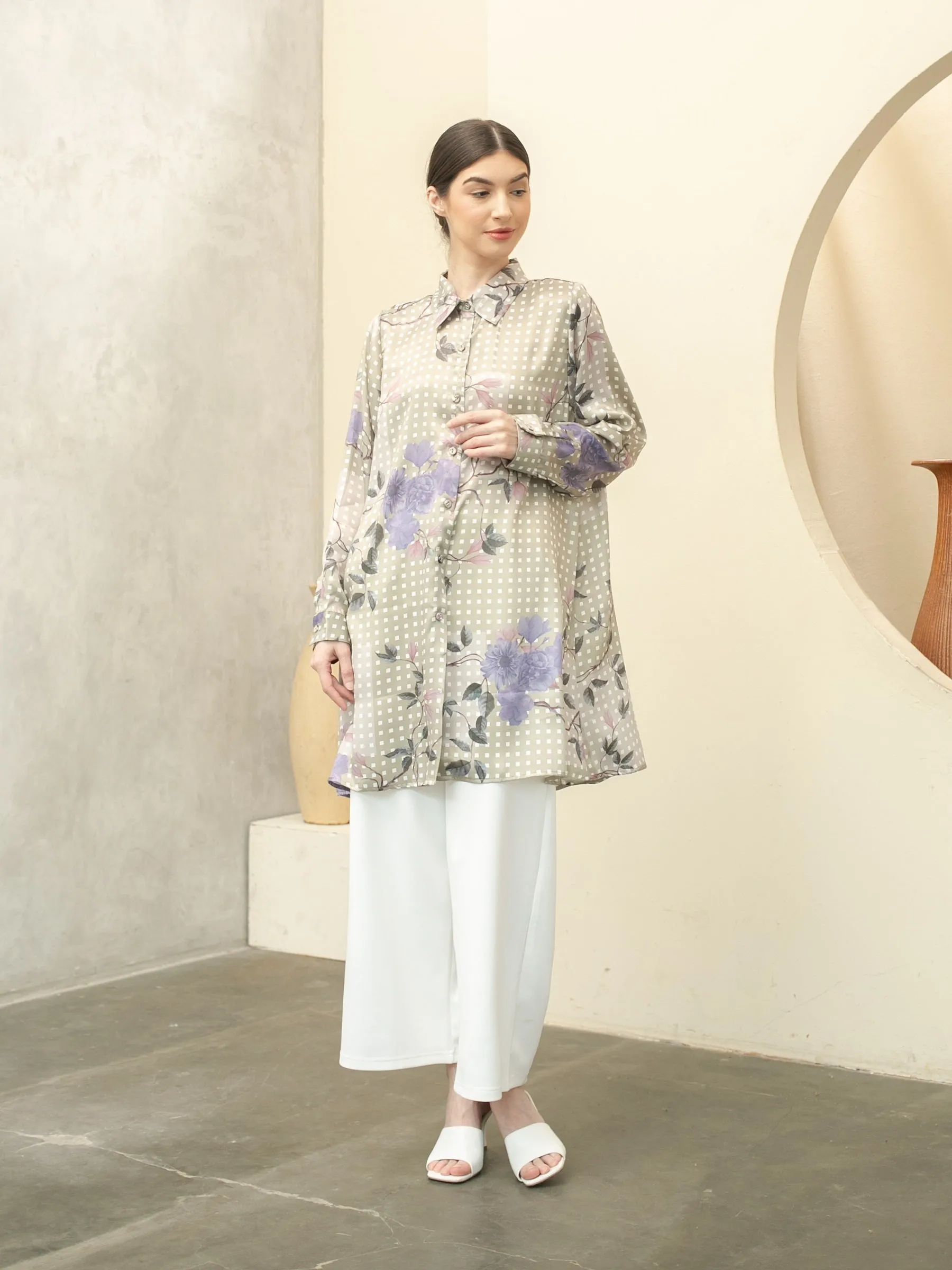 Soera Satin Tunic Shirt