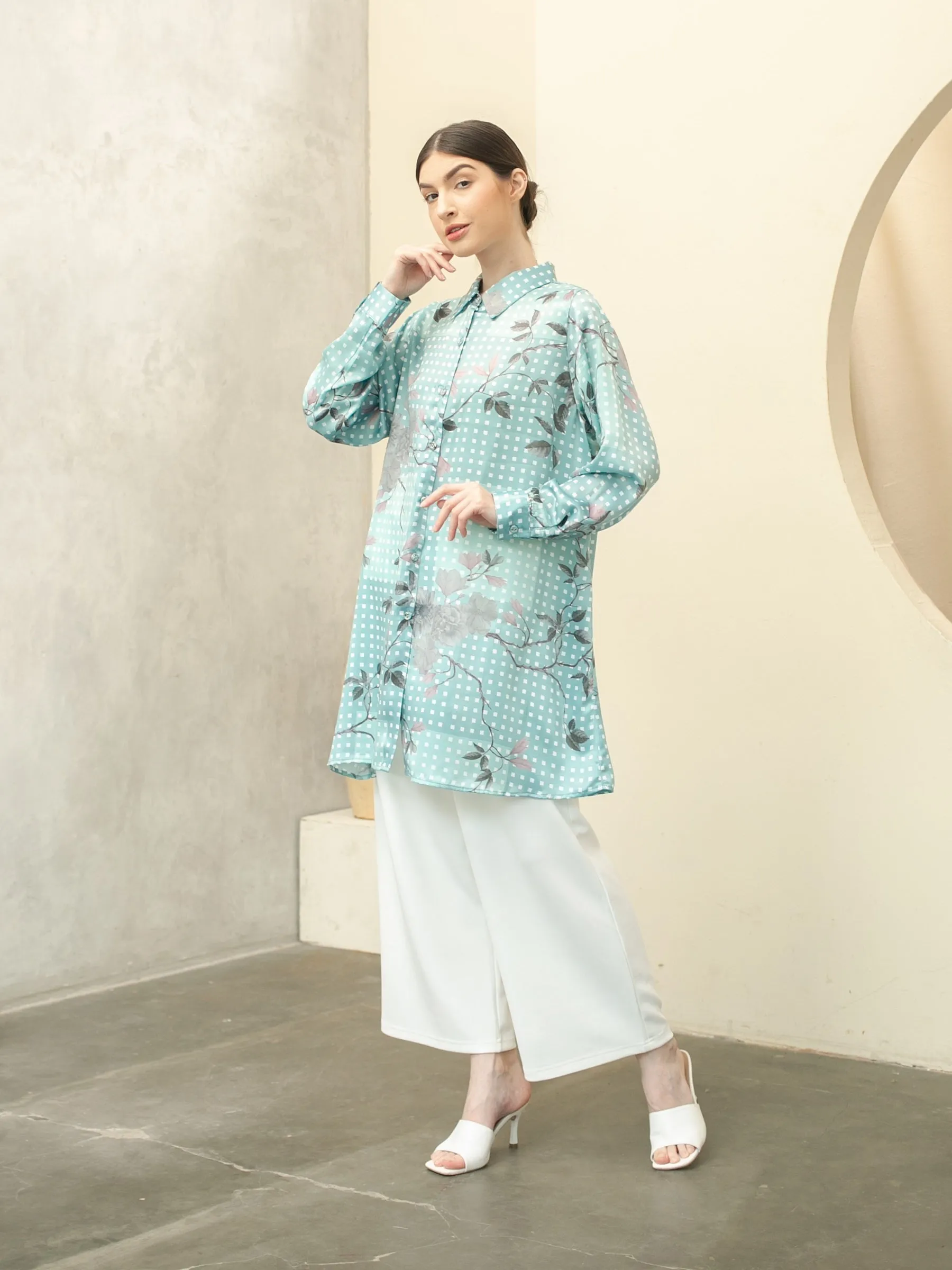 Soera Satin Tunic Shirt