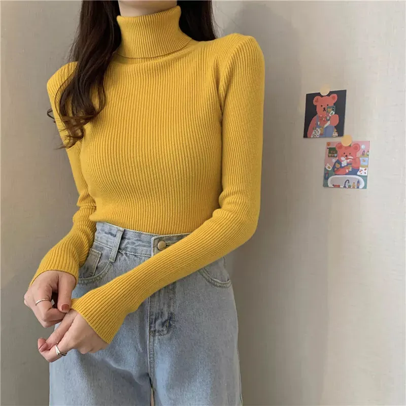 SOFT KNITTED TURTLENECK PULLOVERS ( BUY 3 GET 15 OFF,BUY 6 GET 25% OFF,BUY 10 GET 30% OFF )