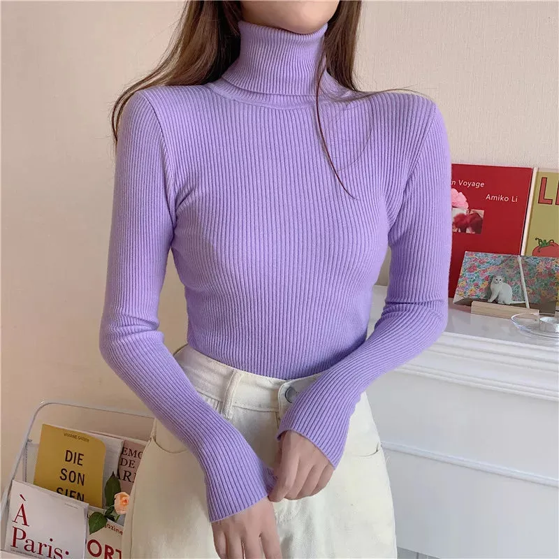 SOFT KNITTED TURTLENECK PULLOVERS ( BUY 3 GET 15 OFF,BUY 6 GET 25% OFF,BUY 10 GET 30% OFF )