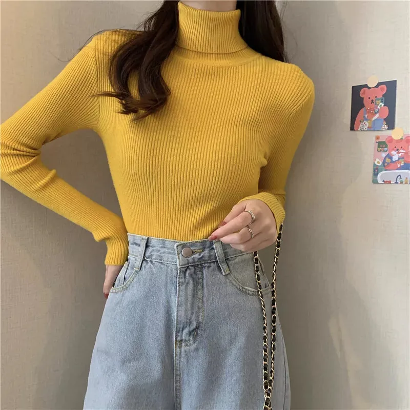 SOFT KNITTED TURTLENECK PULLOVERS ( BUY 3 GET 15 OFF,BUY 6 GET 25% OFF,BUY 10 GET 30% OFF )