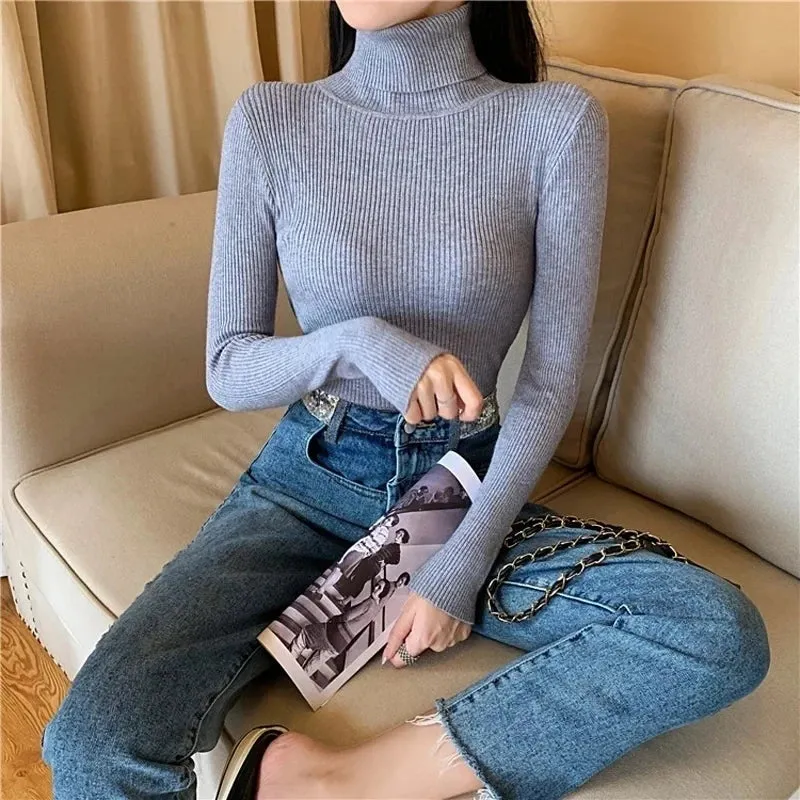 SOFT KNITTED TURTLENECK PULLOVERS ( BUY 3 GET 15 OFF,BUY 6 GET 25% OFF,BUY 10 GET 30% OFF )