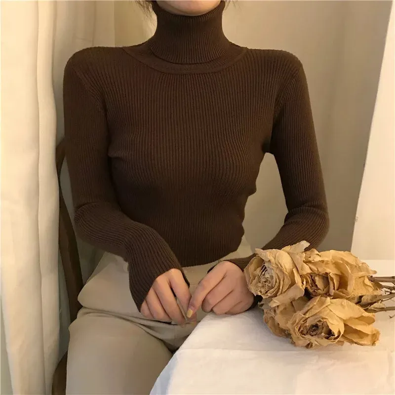 SOFT KNITTED TURTLENECK PULLOVERS ( BUY 3 GET 15 OFF,BUY 6 GET 25% OFF,BUY 10 GET 30% OFF )