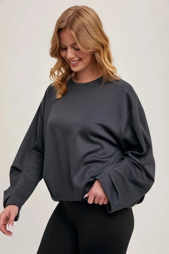 Softstreme Voluminous-Sleeve Pullover ASH