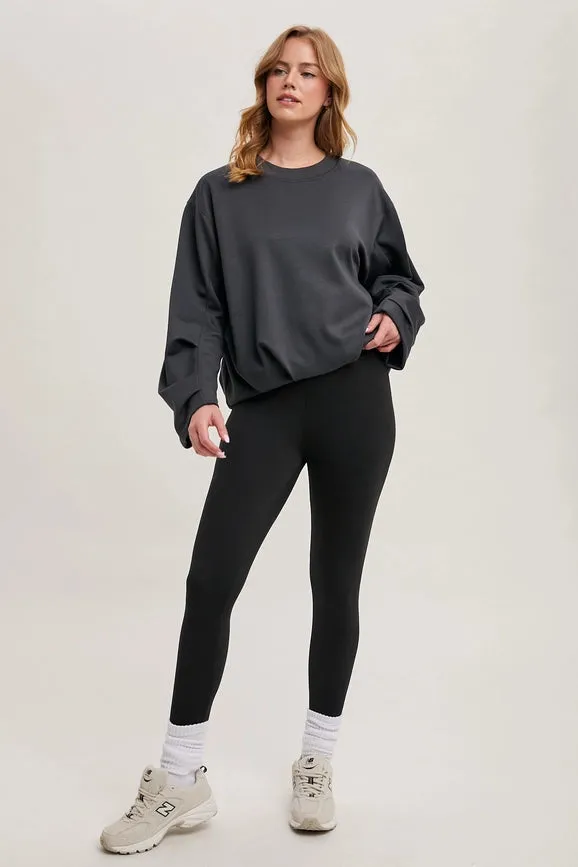 Softstreme Voluminous-Sleeve Pullover ASH