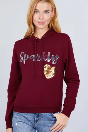 Sparkly Sequins Hoodie Pullover