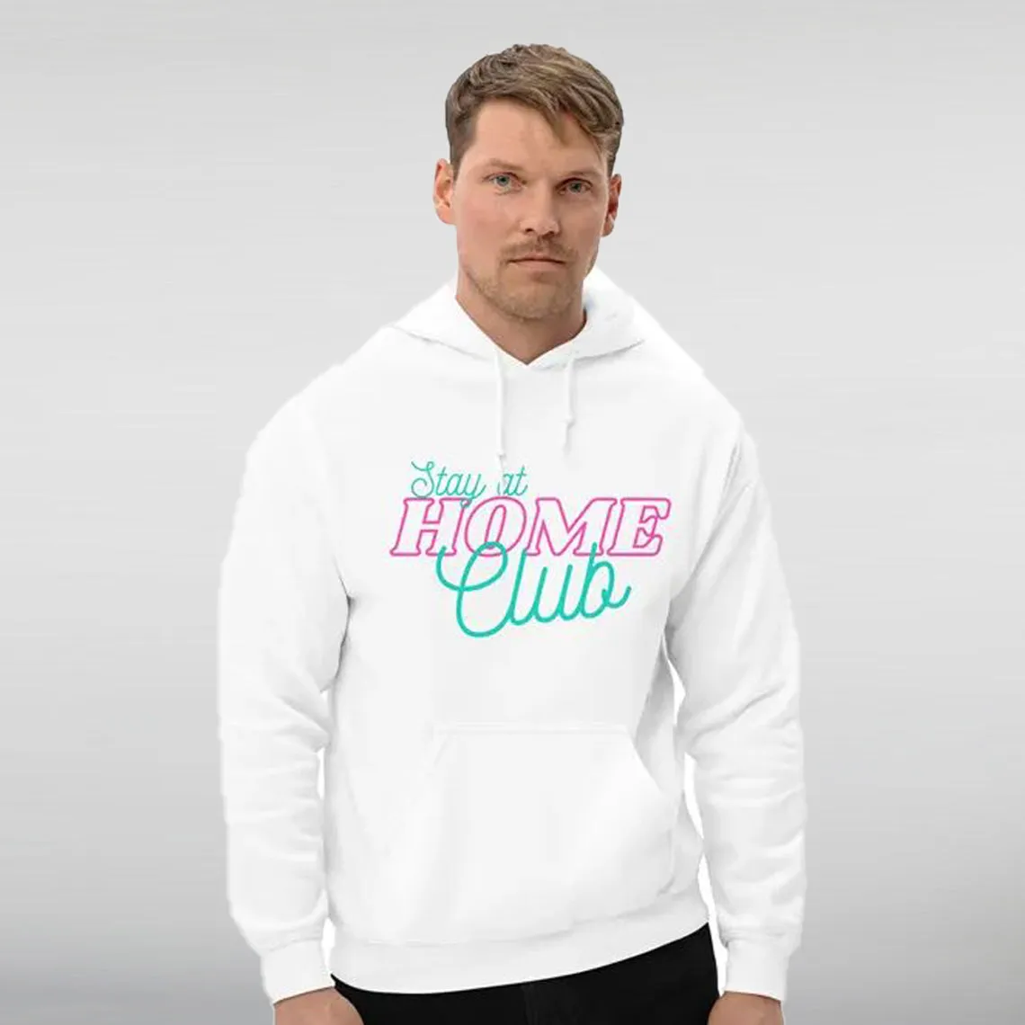 Stay At Home Club Pullover Hoodie