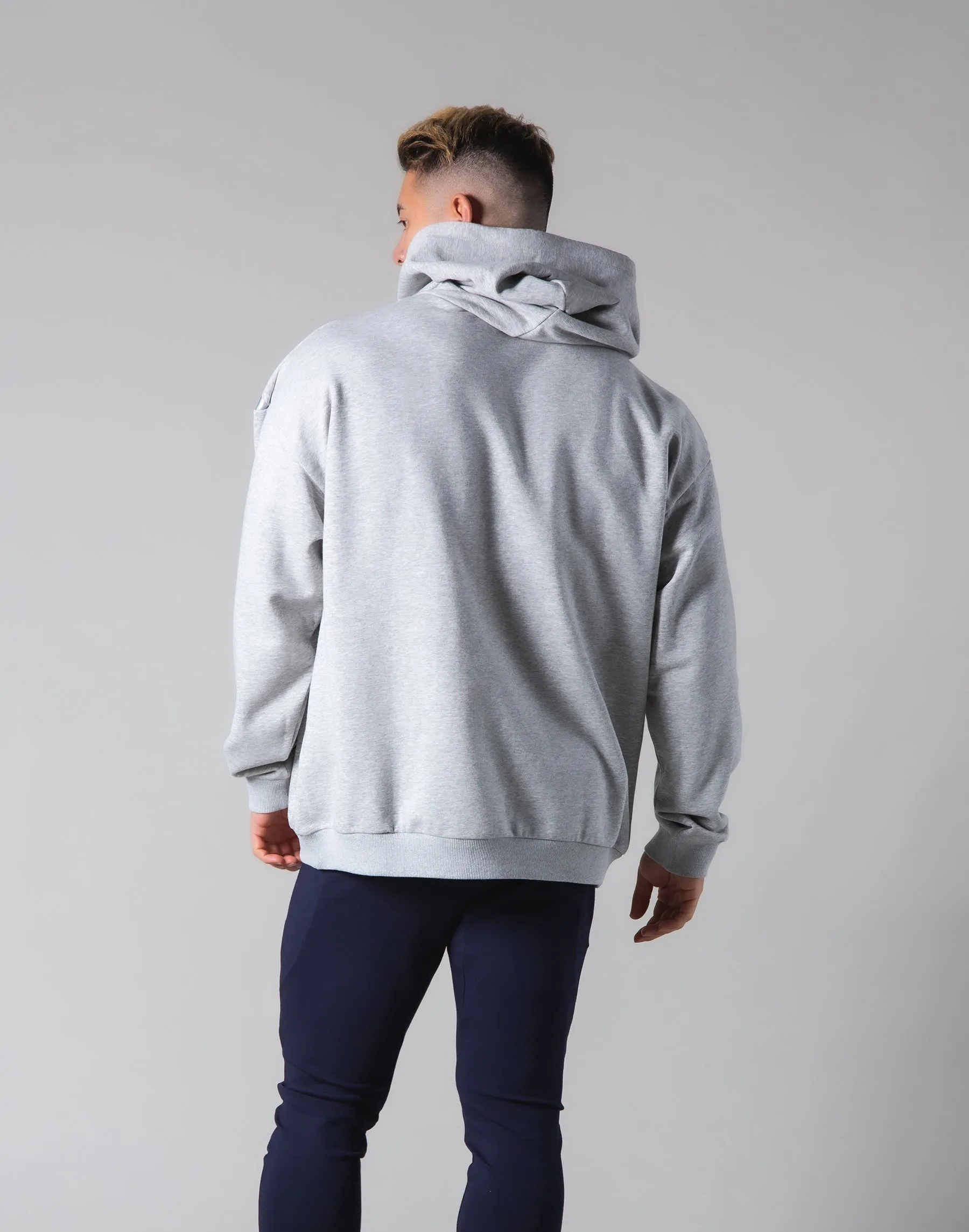 Stripe Pullover Hoodie - Grey