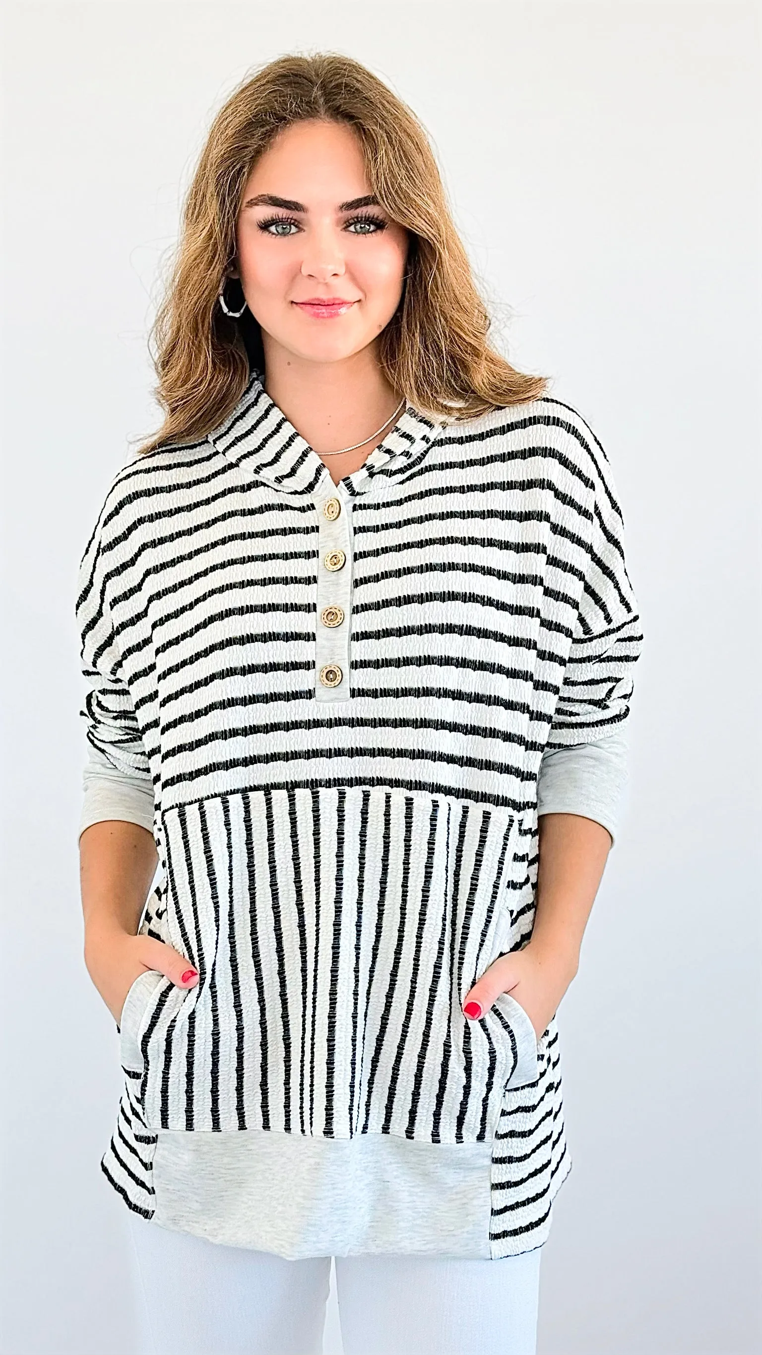 Striped Knit Pullover