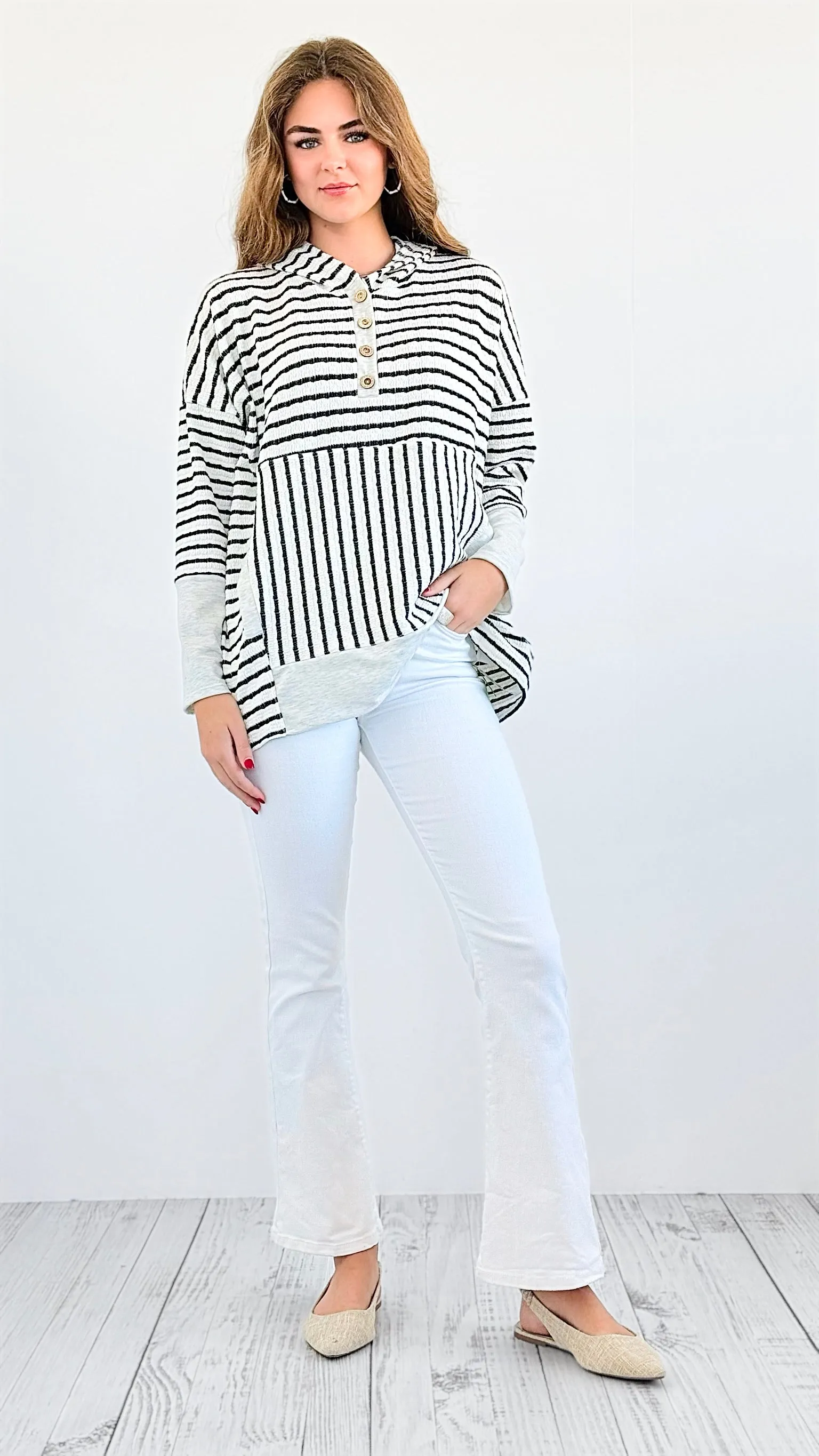 Striped Knit Pullover