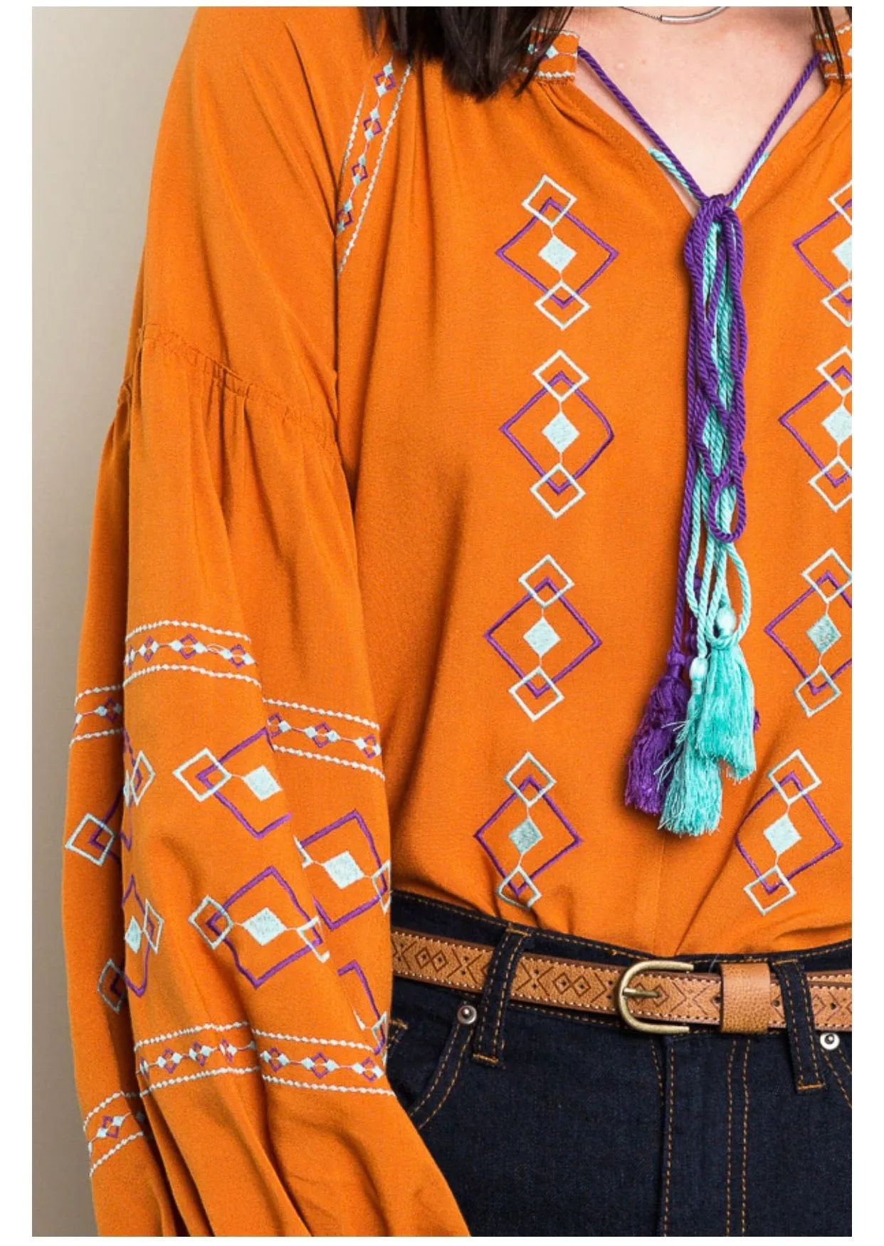 Sunny Southwestern Embroidered Tunic