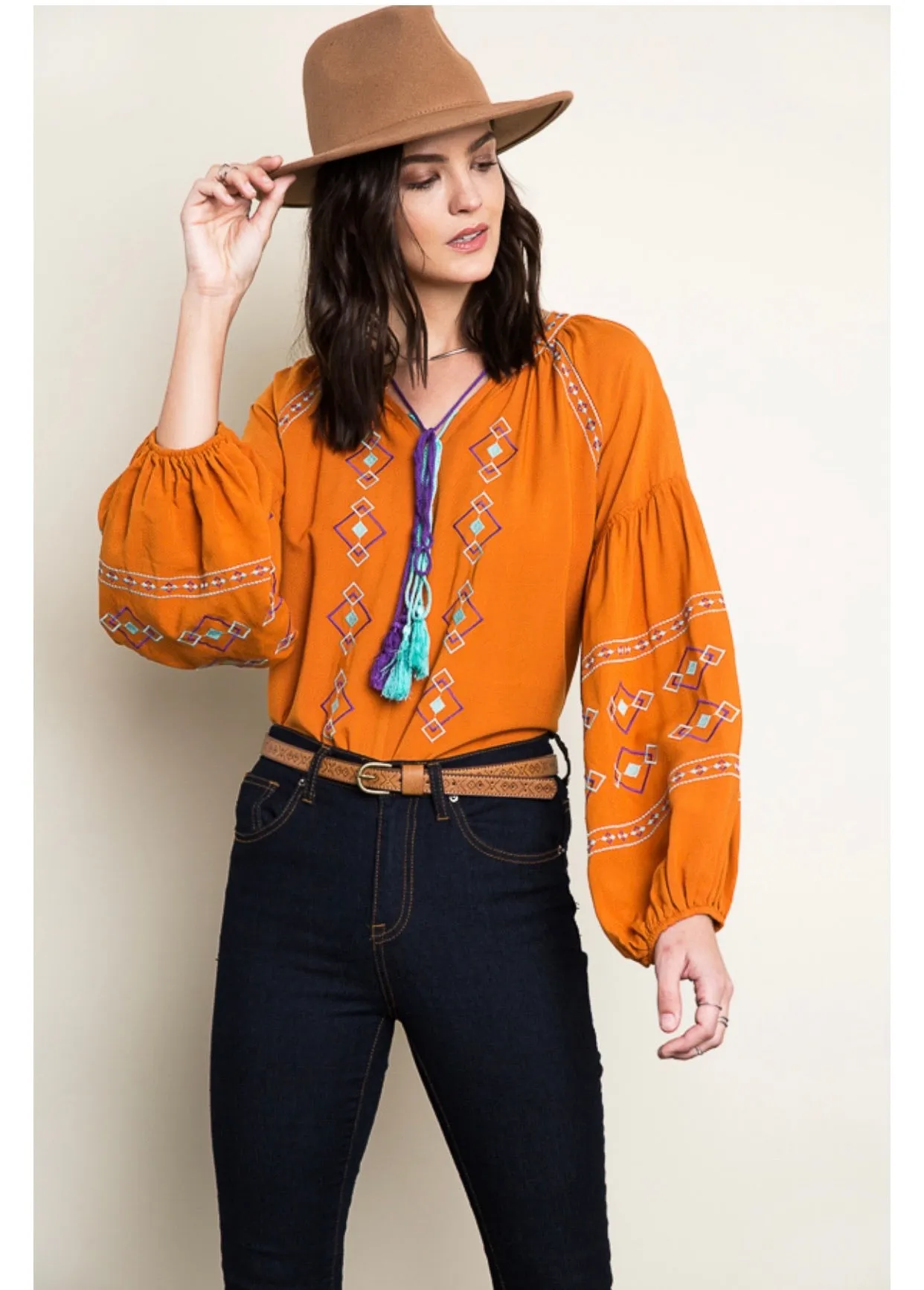 Sunny Southwestern Embroidered Tunic