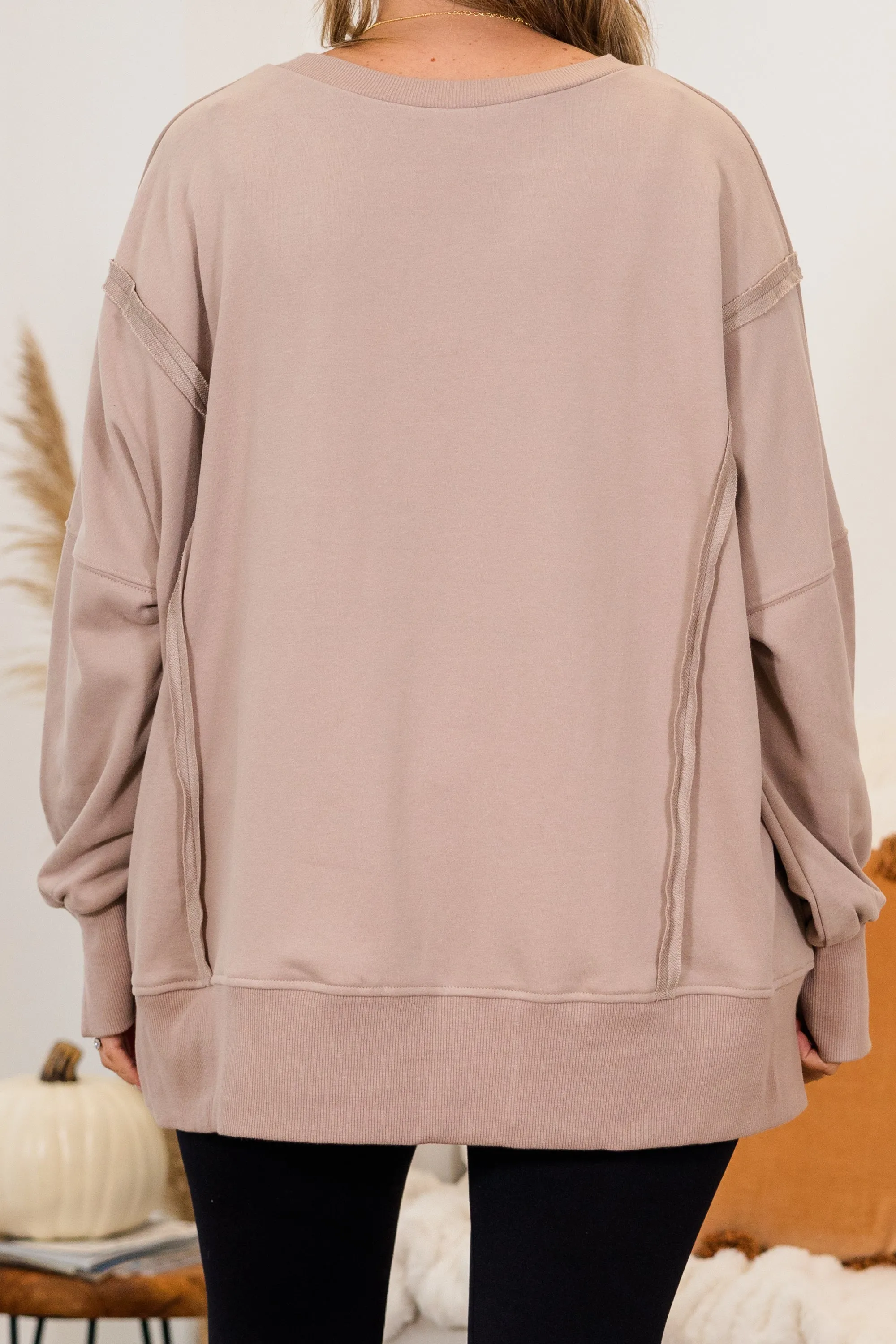 Sunset Glow Pullover, Taupe