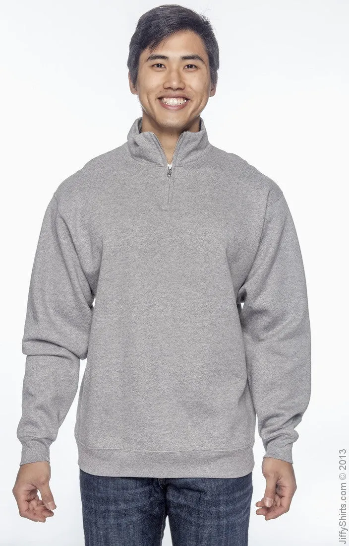 Sweatshirt - Fleece 1/4 Zip Pullover with Appliqué Monogram