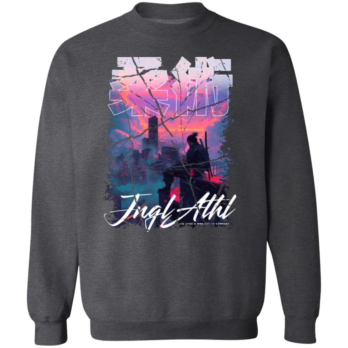 Synthwave Samurai - Crewneck Sweatshirt