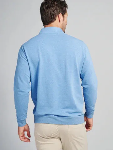 Tasc Cloud French Terry Quarter Zip in Chambray Heather