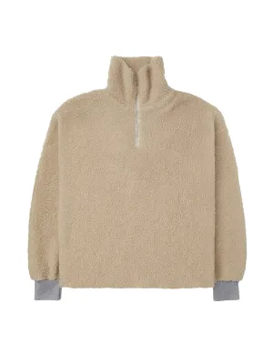 Teddy Fleece Quarter Zip Sand