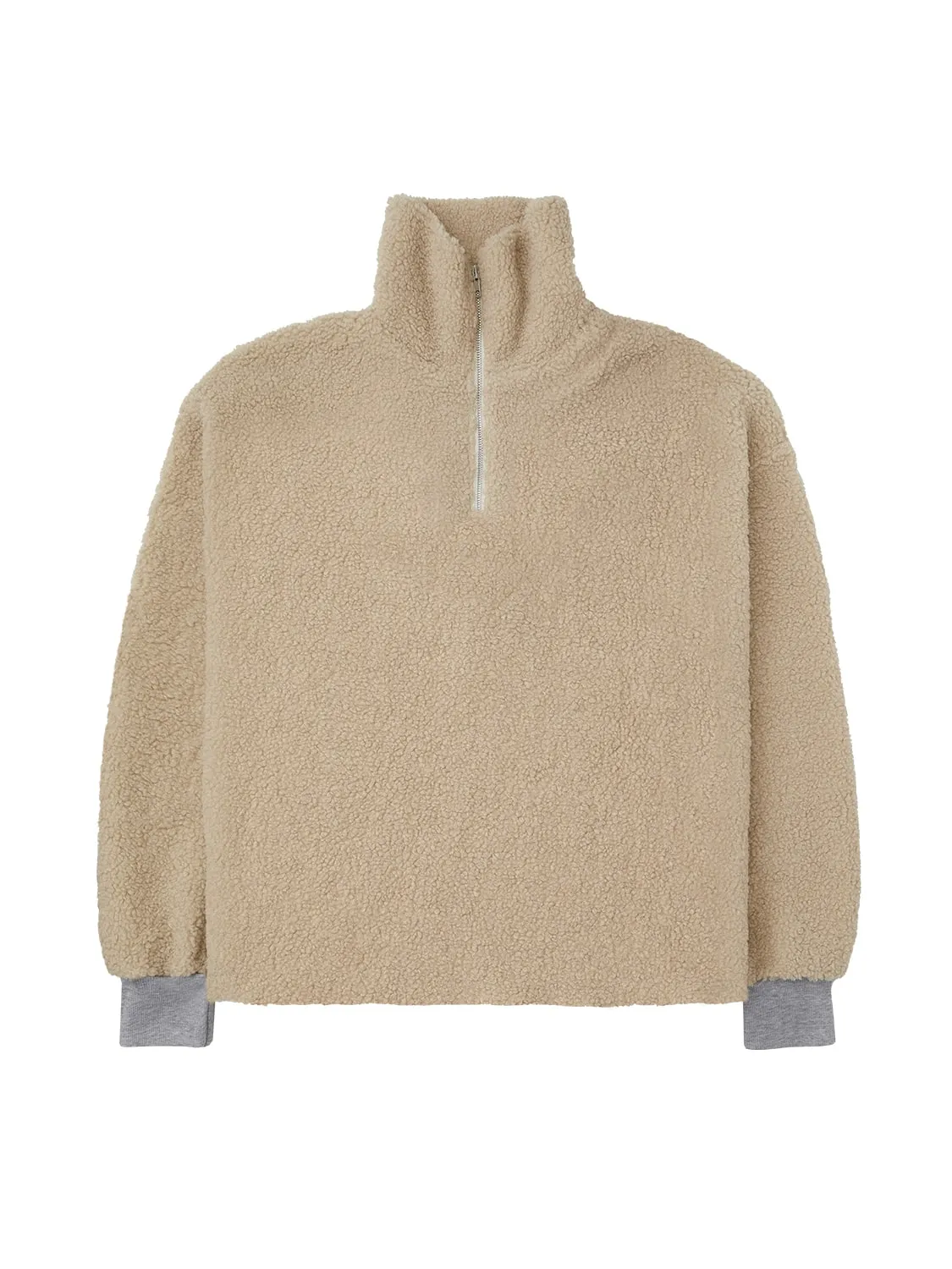 Teddy Fleece Quarter Zip Sand