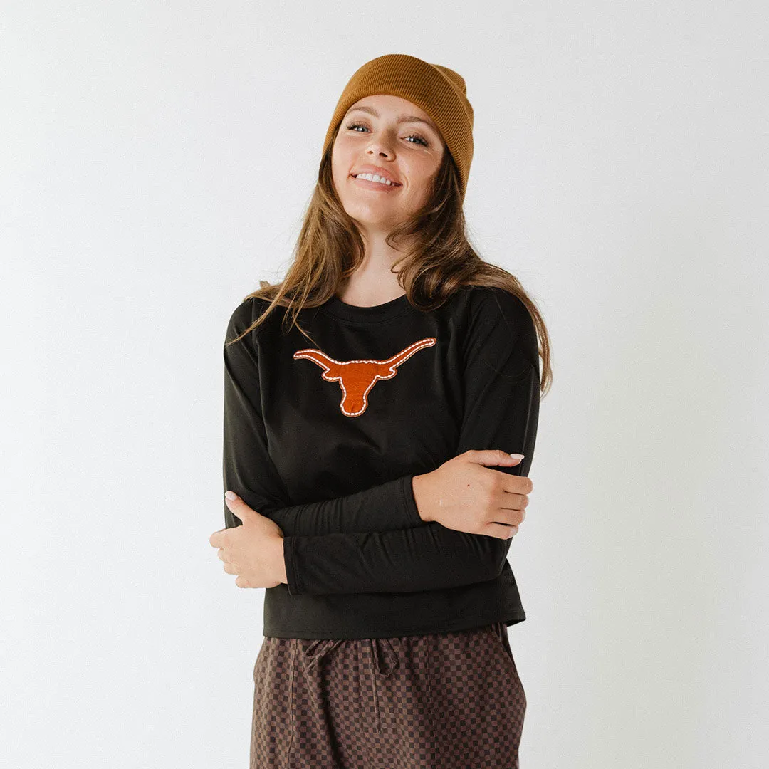 Texas Embroidered Black Neo Sweatshirt