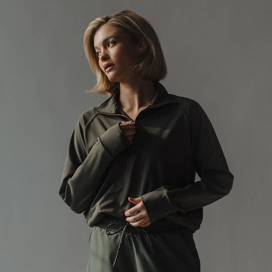 The Gotta Run 1/4 Zip, Olive