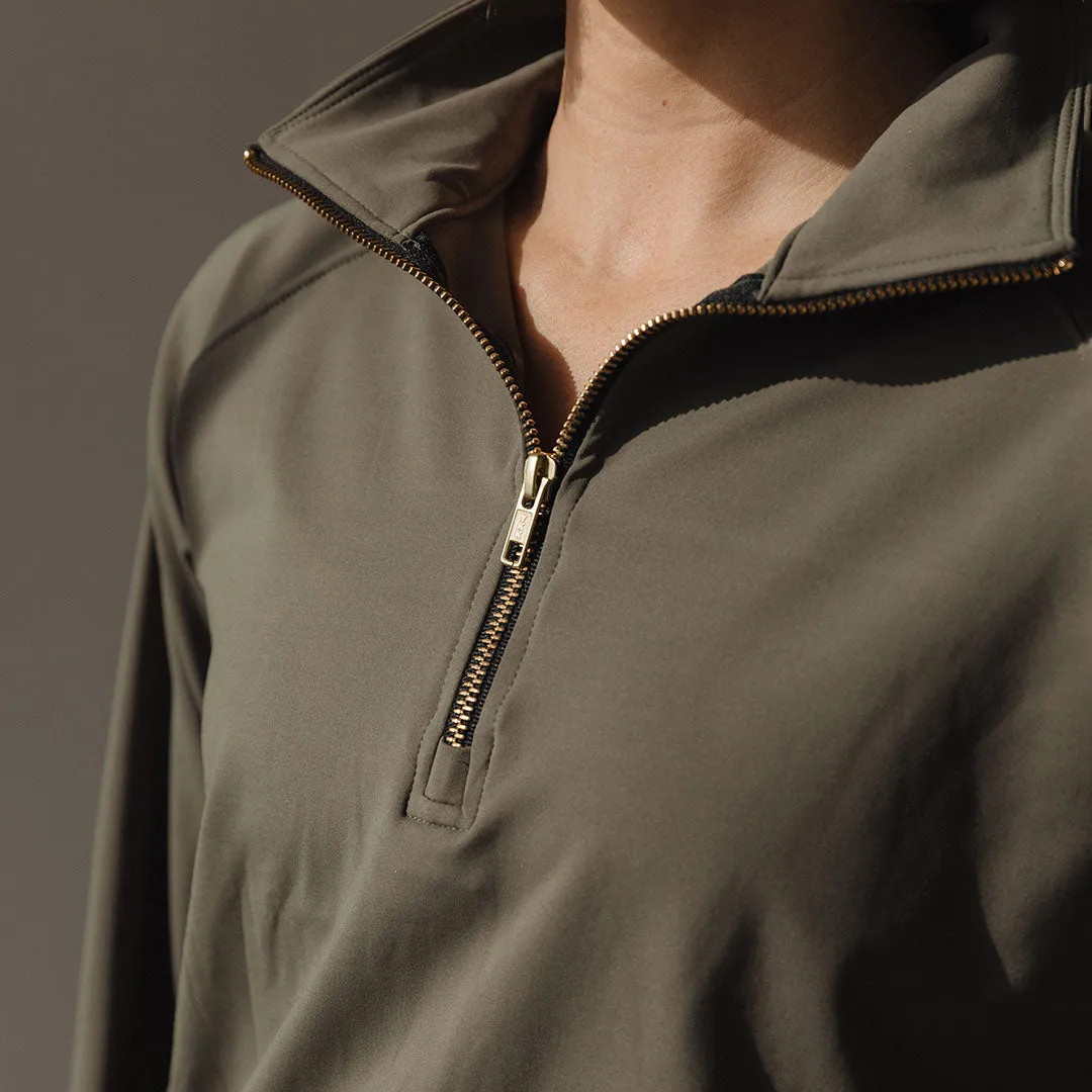 The Gotta Run 1/4 Zip, Olive