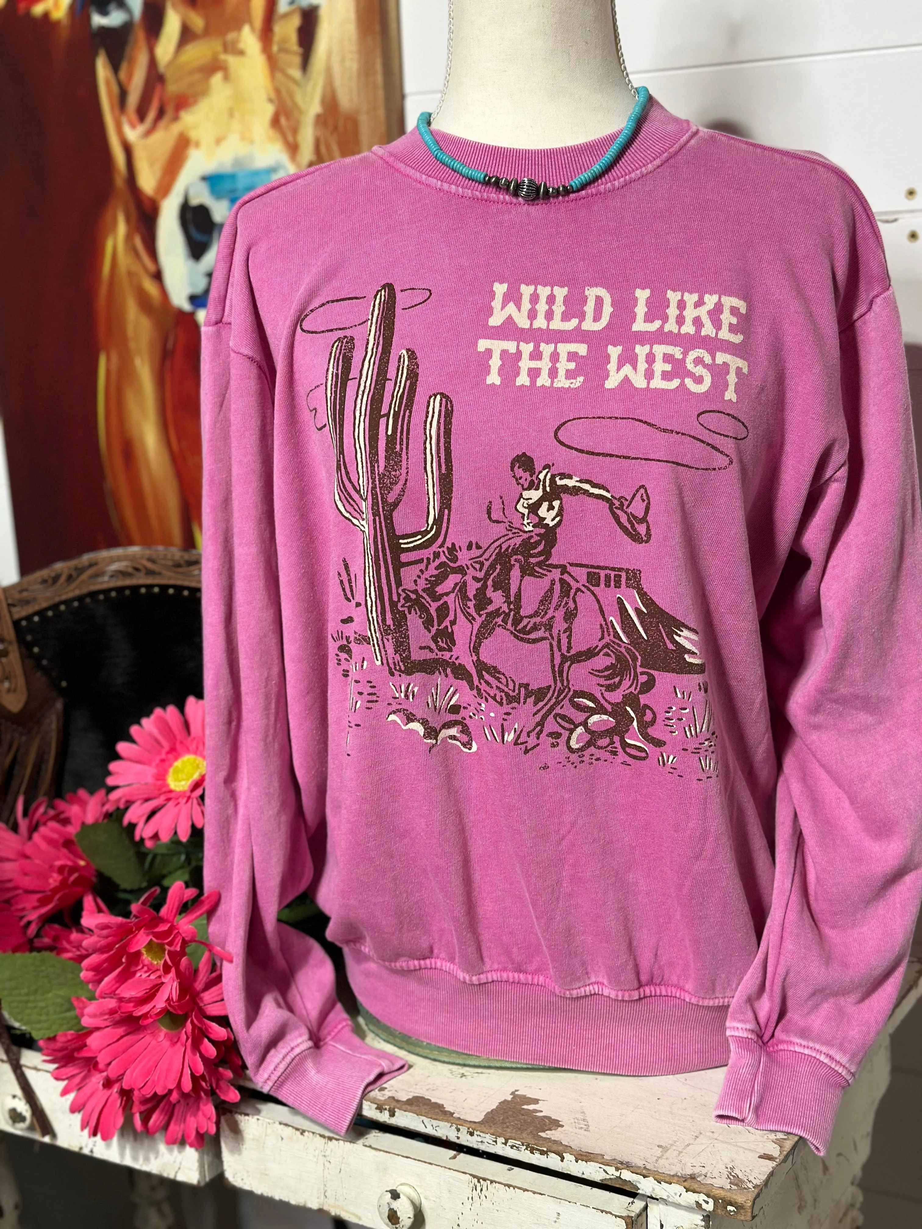 The Pink Wild Like The West Pullover