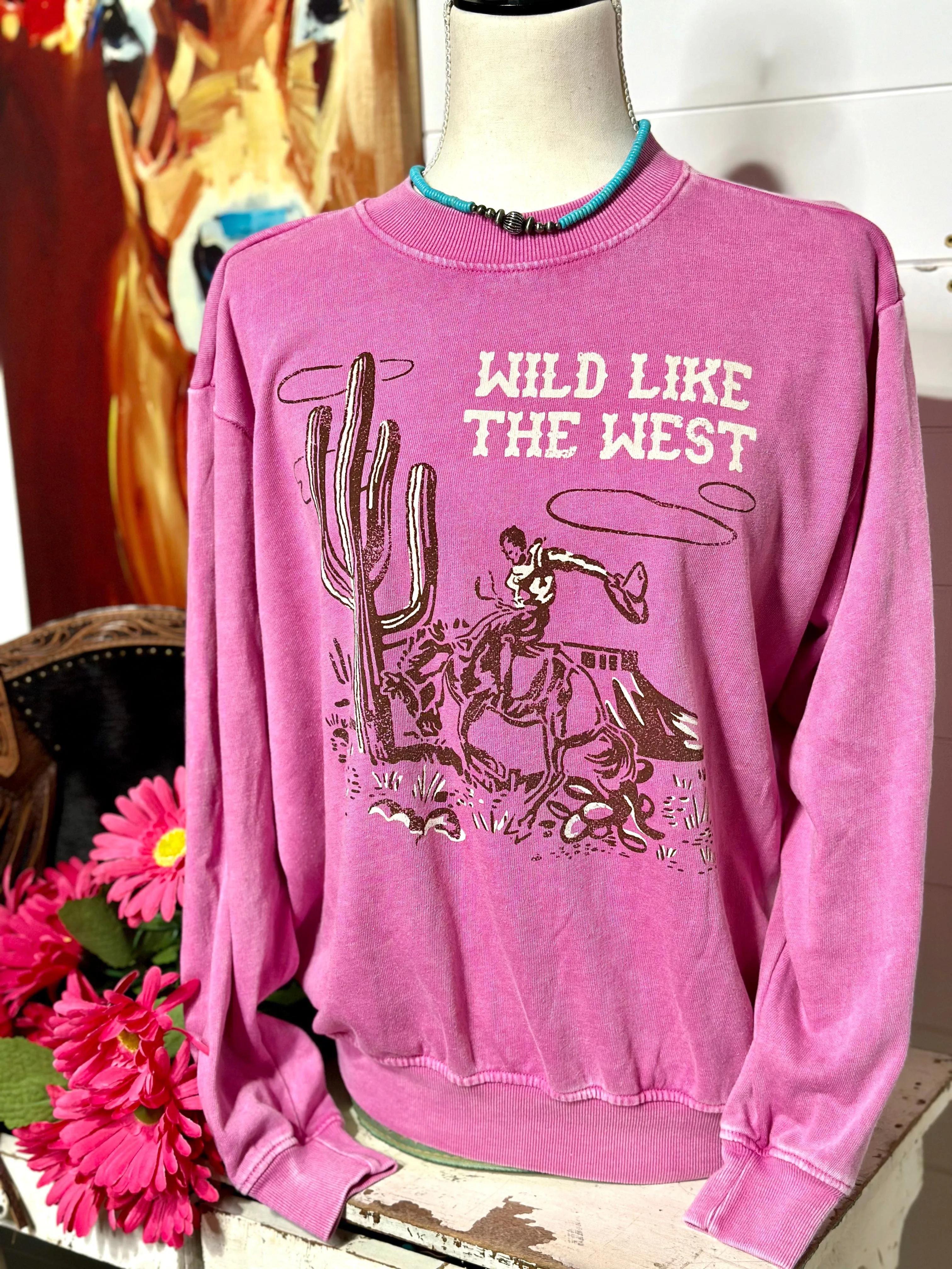 The Pink Wild Like The West Pullover