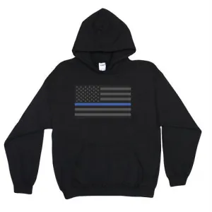 This Blue Line Pullover Hoodie Sweatshirt