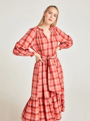 Thought - Iman Hemp Check Midi Dress