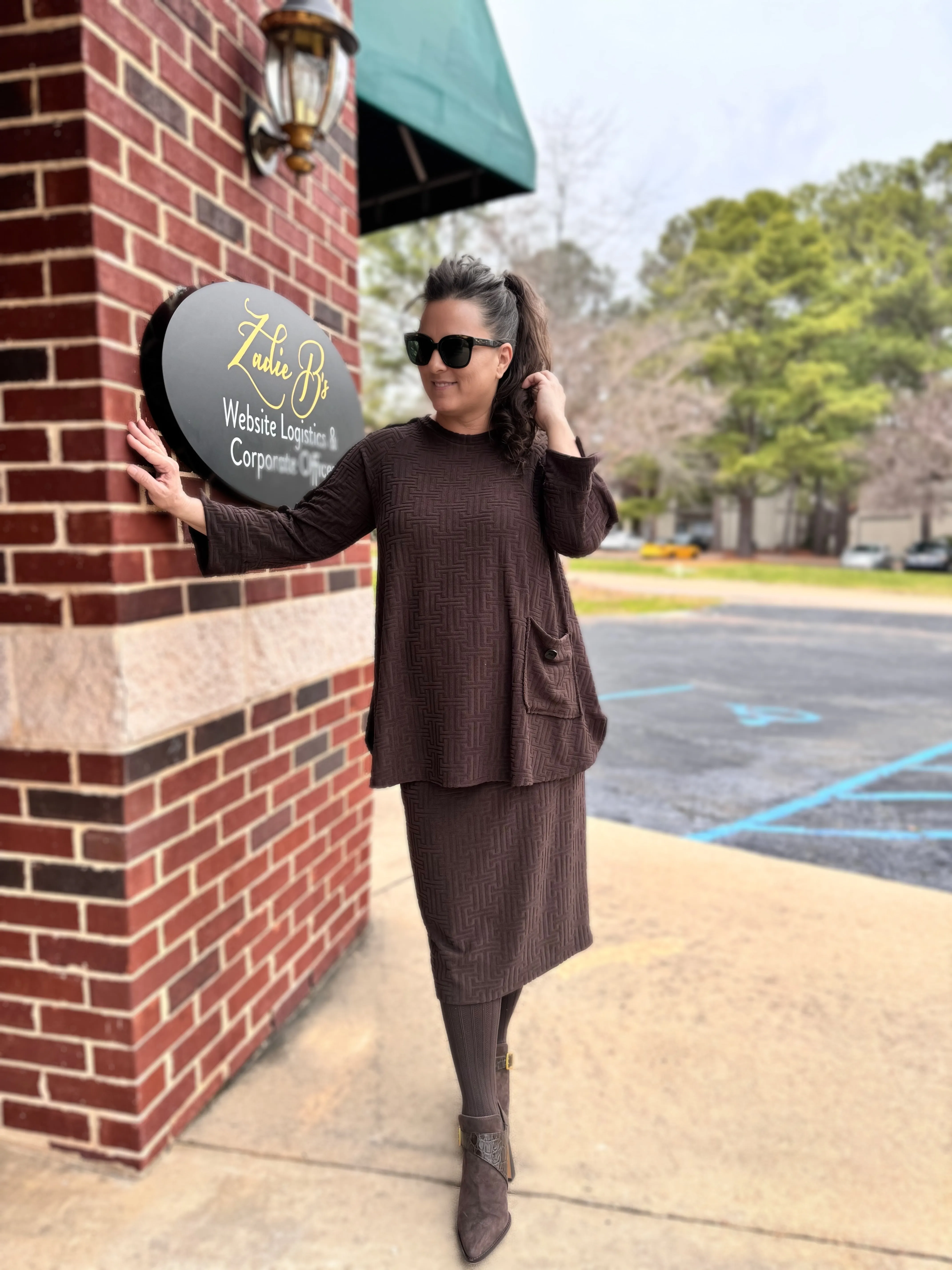 Tory Patterned Tunic w/Buttons