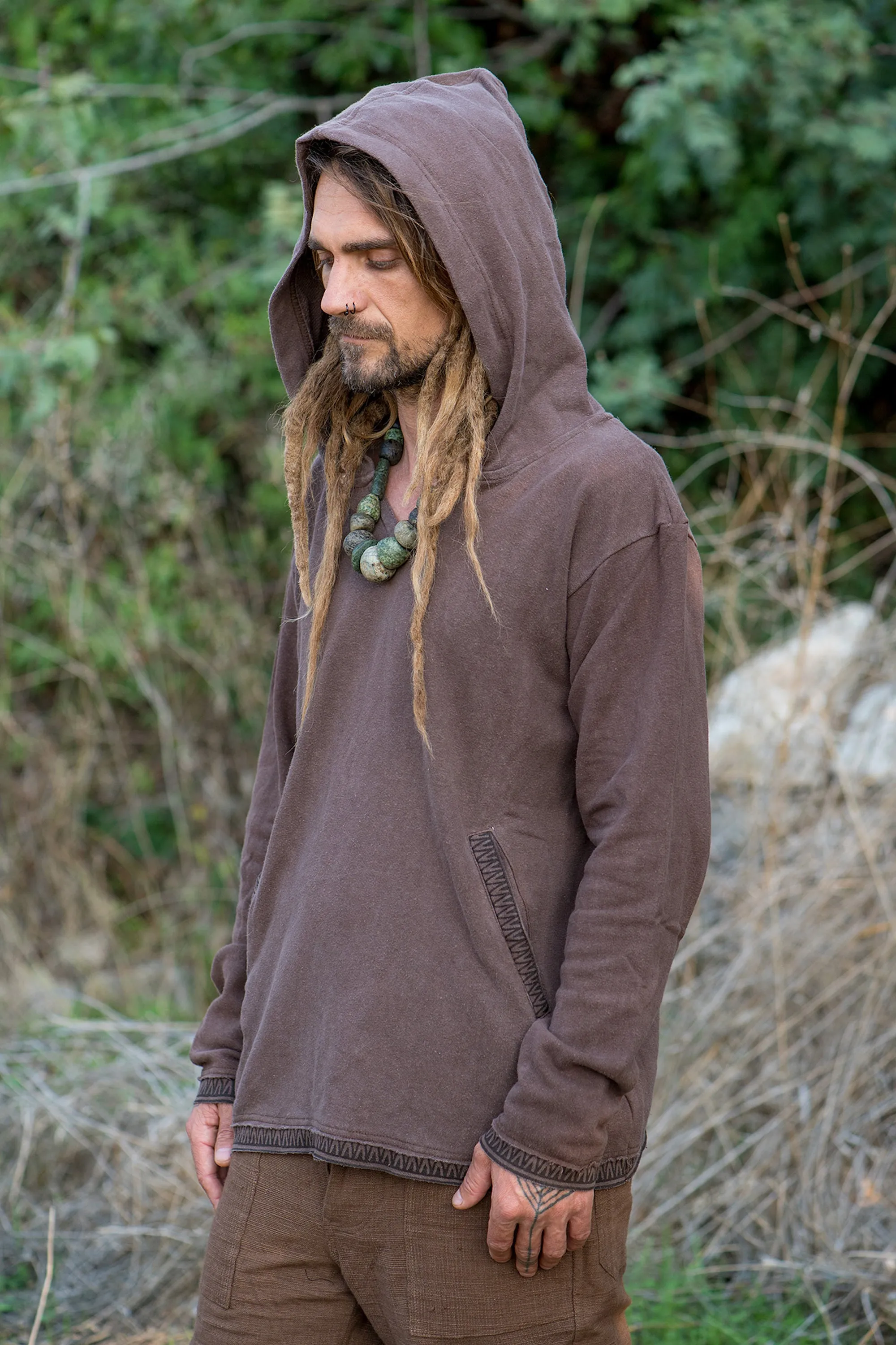 Tribal Print Hoodie ⫸ Organic Hemp Cotton