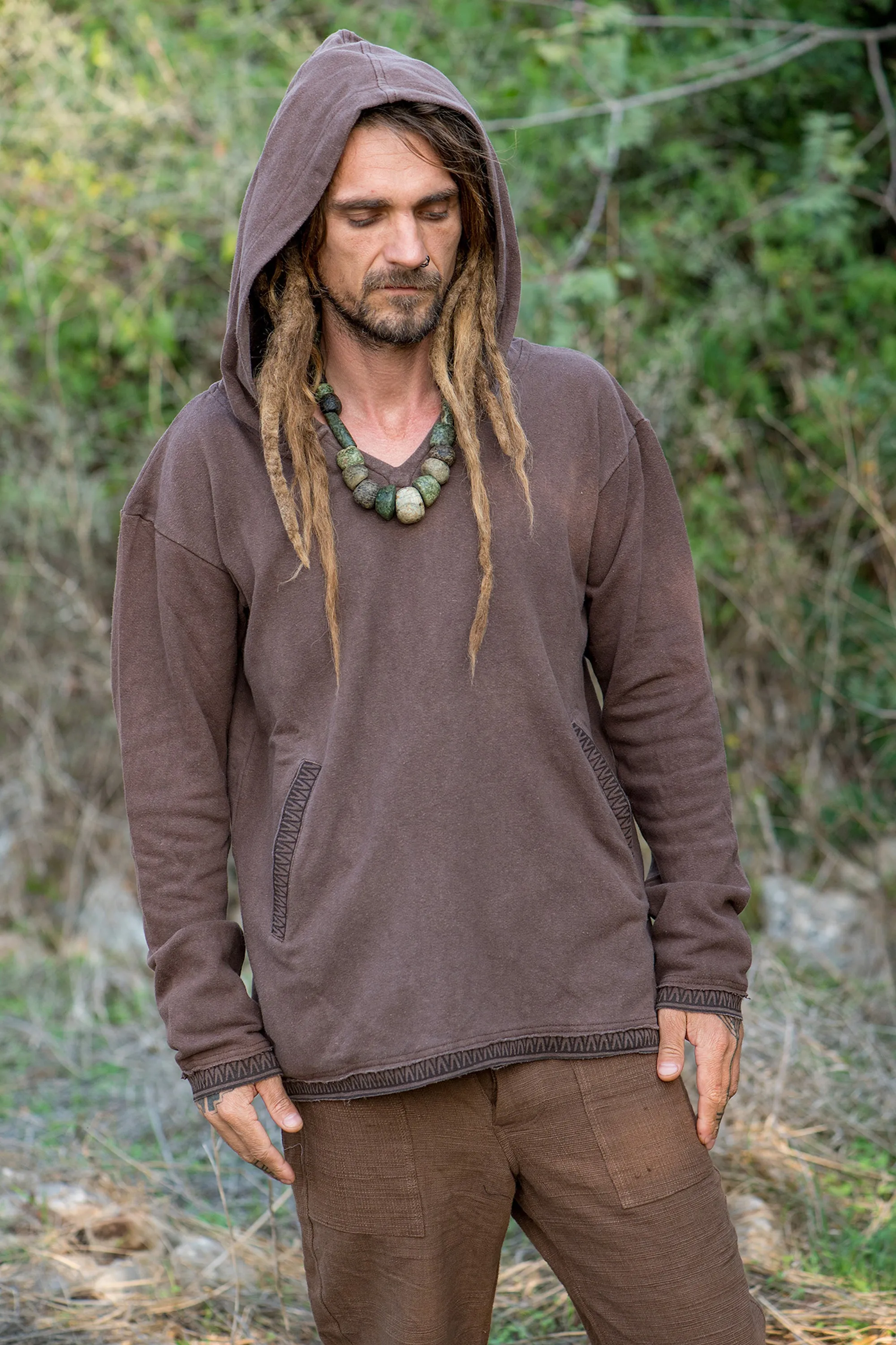 Tribal Print Hoodie ⫸ Organic Hemp Cotton