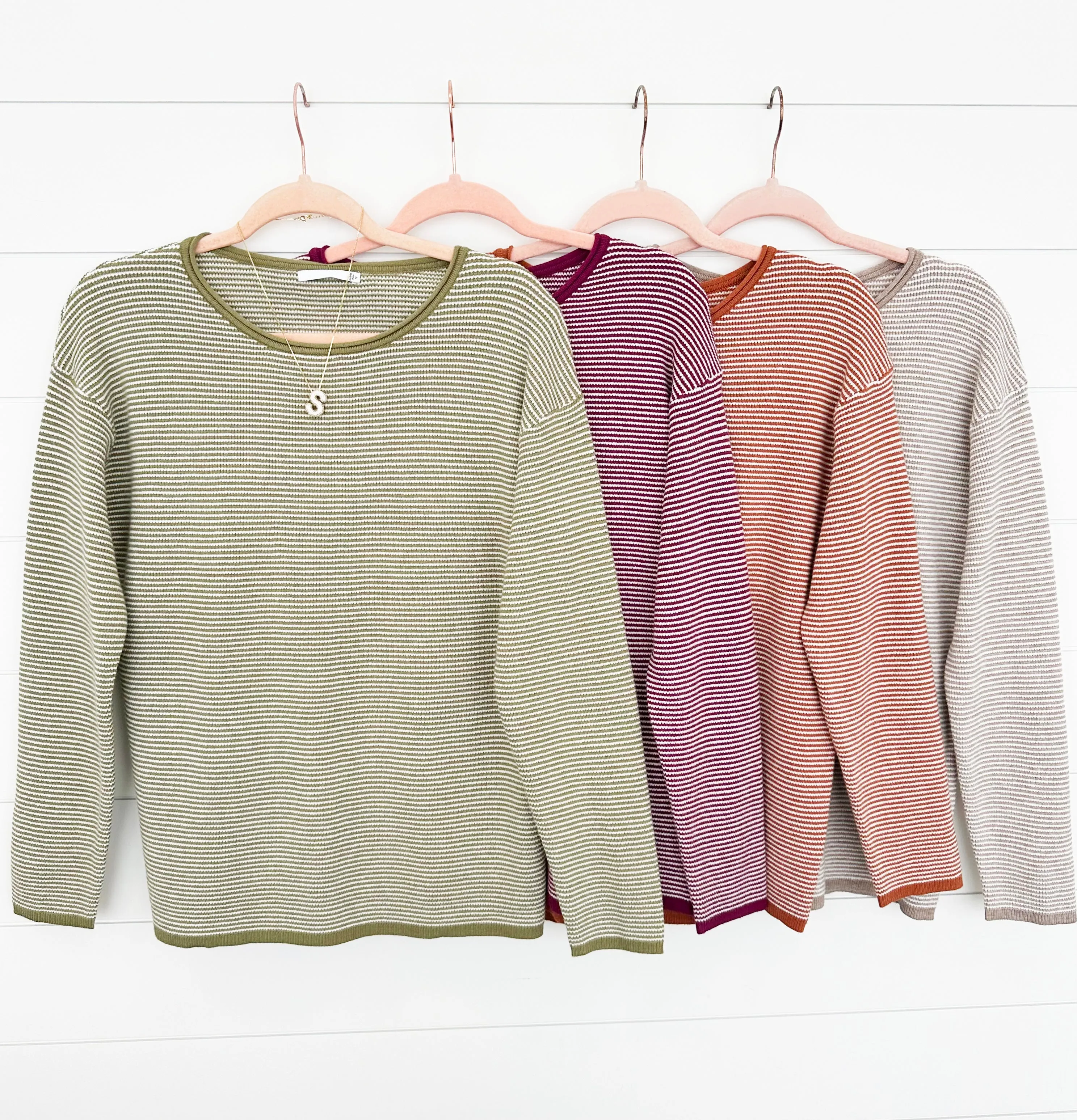 Two Tone Textured Pullovers - 4 Colors! - FINAL SALE