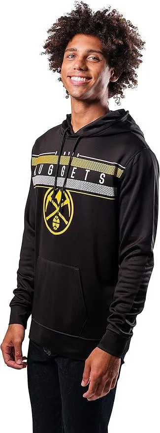 Ultra Game NBA Official Men’s Super Soft Midtown Hoodie Pullover Sweatshirt - Unisex, Denver Nuggets|Denver Nuggets