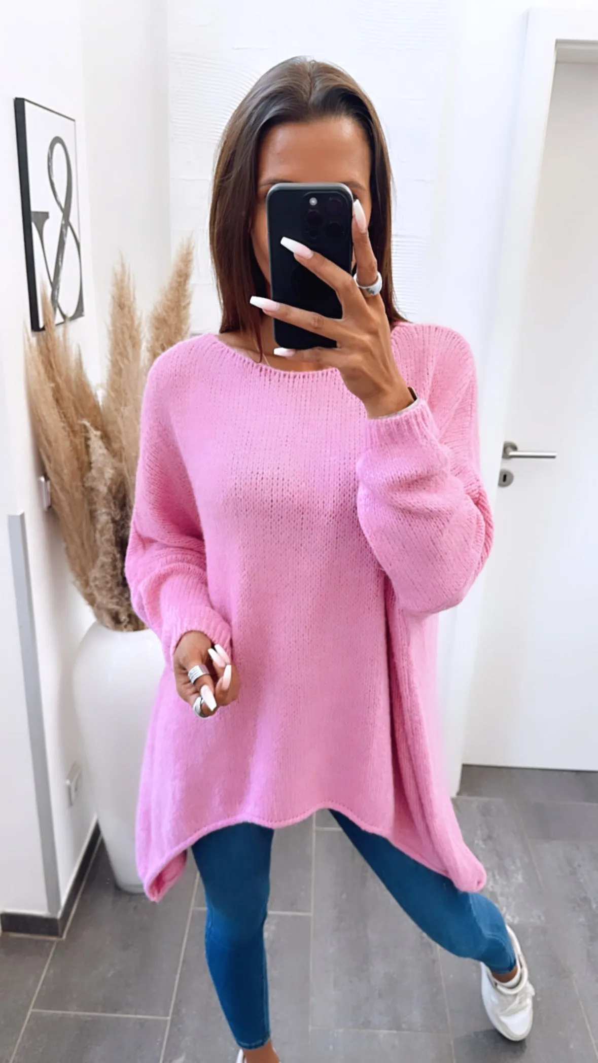 VOKUHILA oversize Strick Pullover /pink Art. 7013