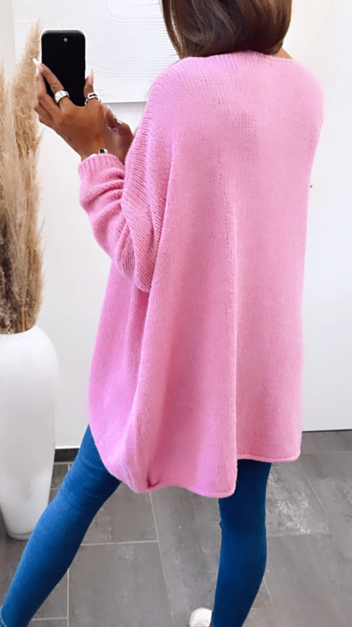 VOKUHILA oversize Strick Pullover /pink Art. 7013