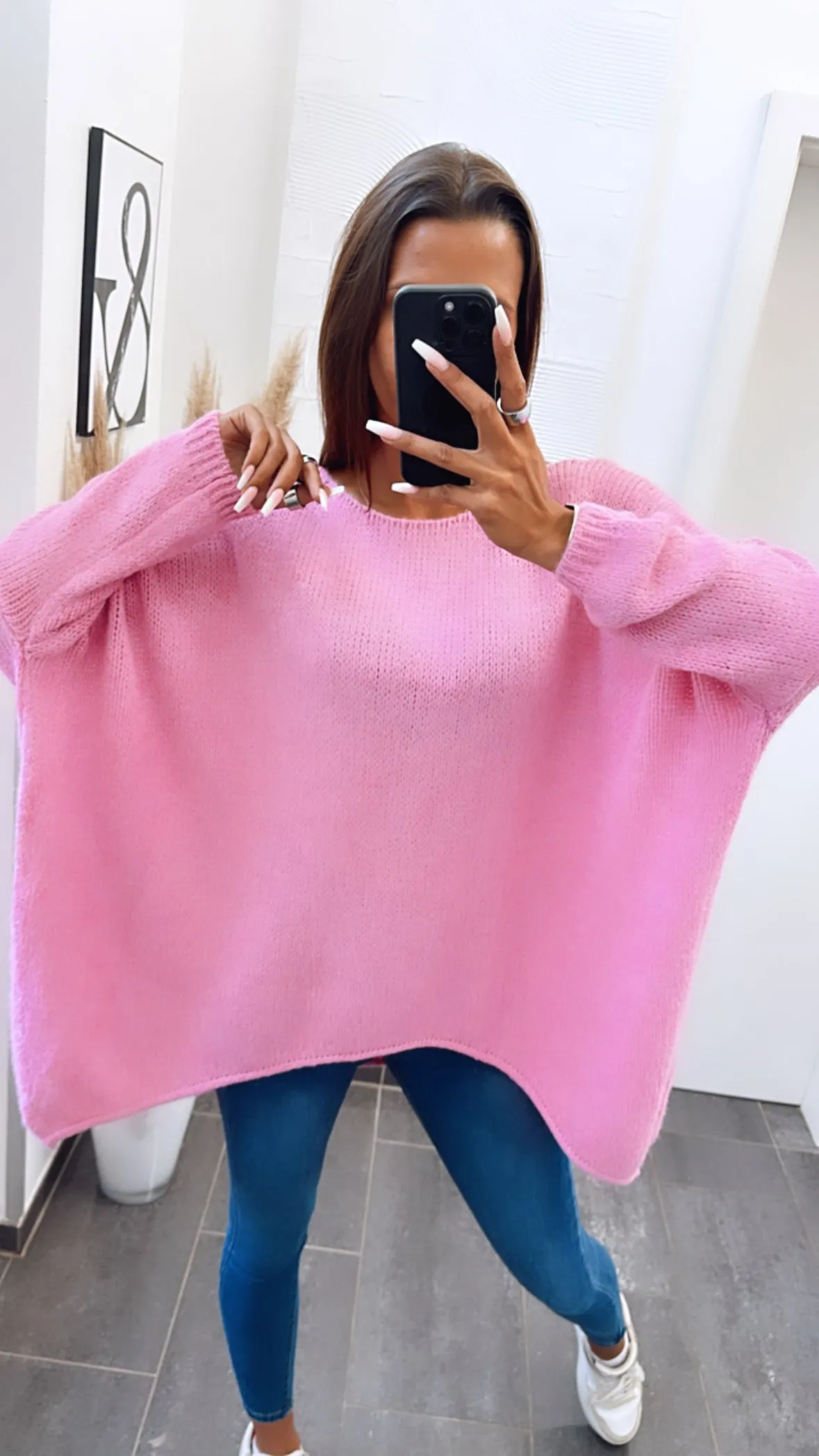 VOKUHILA oversize Strick Pullover /pink Art. 7013