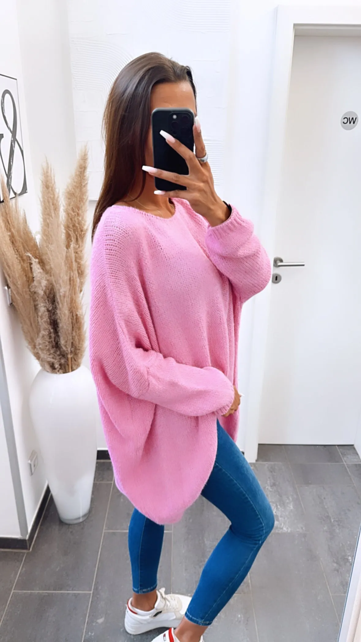 VOKUHILA oversize Strick Pullover /pink Art. 7013